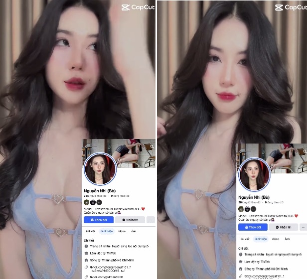 Cô gái TikTok xinh đẹp tự sướng trước ống kính bị lộ clip nóng
